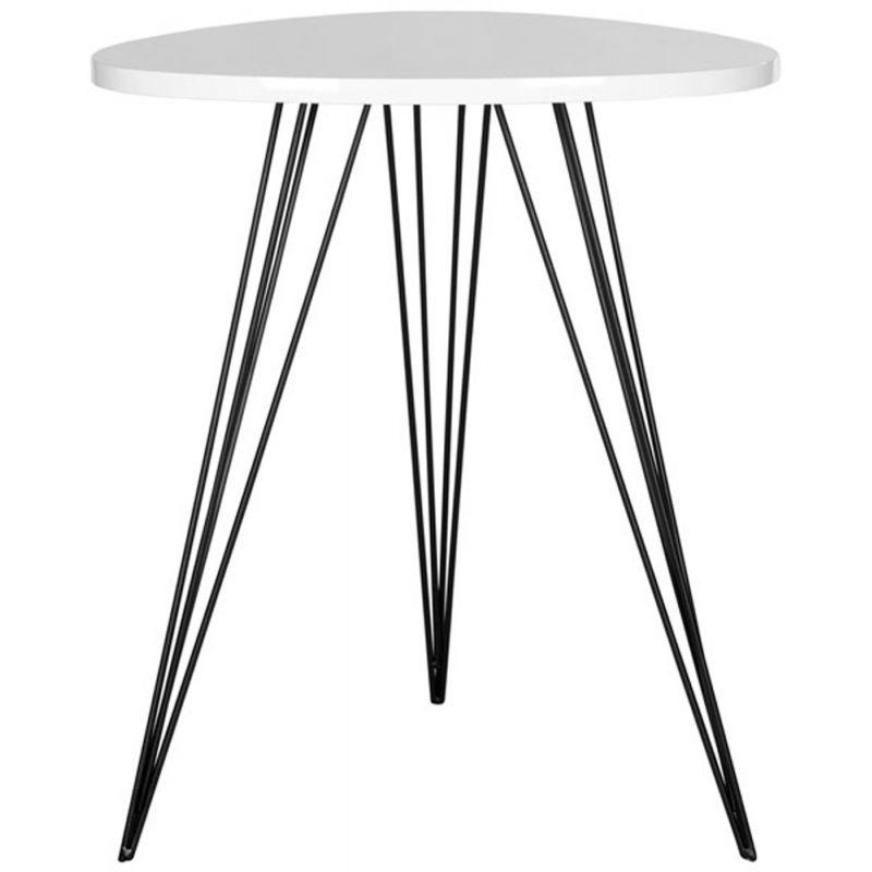 Safavieh - Wolcott Side Table - White - Black - FOX4207A