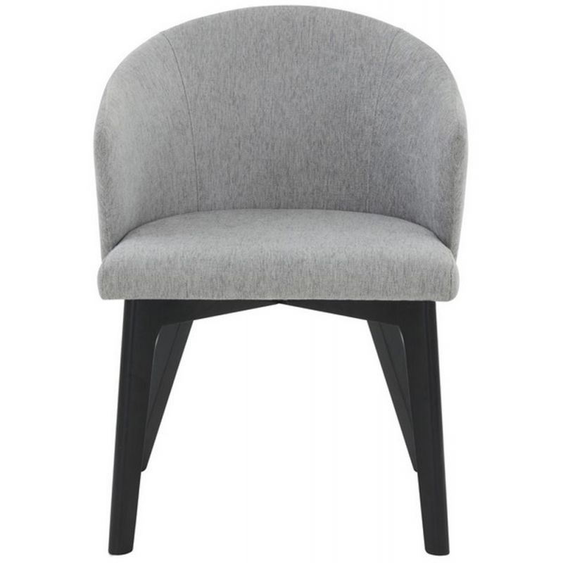 Safavieh - Couture - Wynonna Linen Dining Chair - Grey - Black - SFV5060B