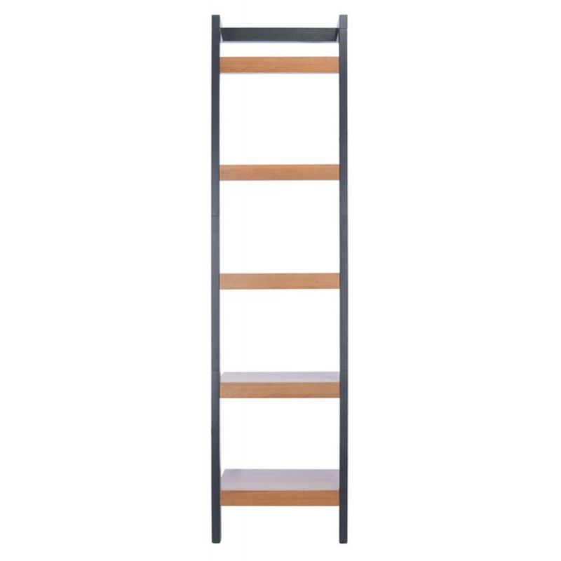 Safavieh - Yassi 5 Tier Leaning Etagere - Natural - Charcoal - ETG9403A