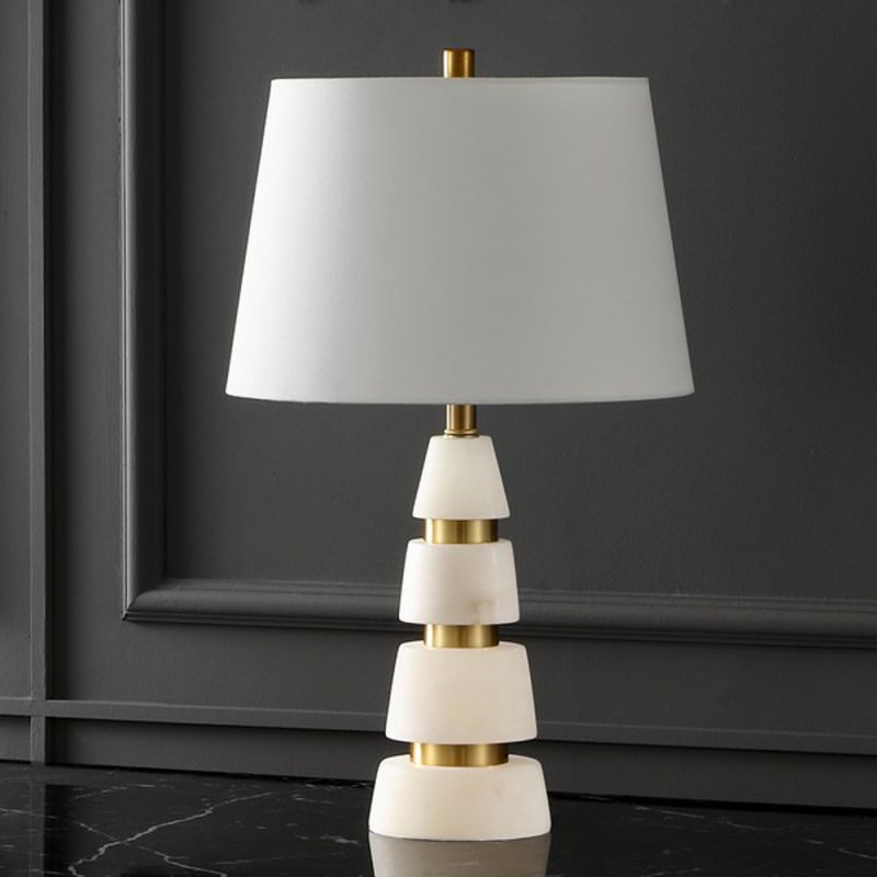 Safavieh - Couture - Zhang Alabaster Table Lamp - White - Gold - CTL1037A