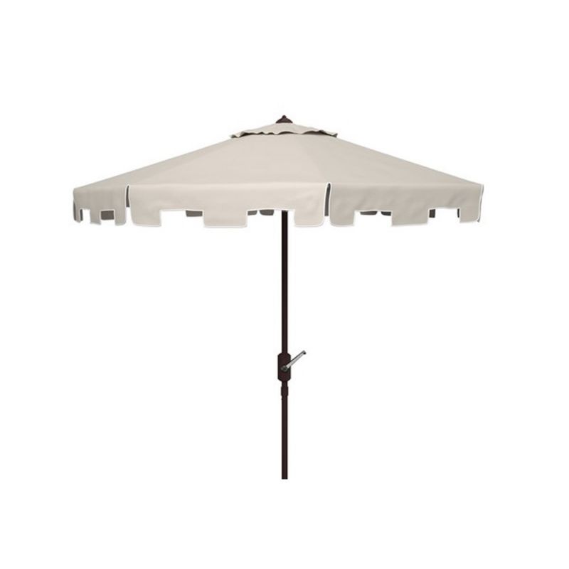 Safavieh - Zimmerman 11Ft Market Umbrella - Beige - White - PAT8100C