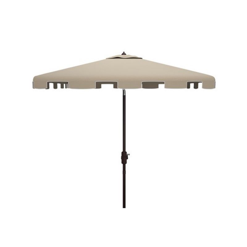 Safavieh - Zimmerman 7.5' Square Umbrella - Beige - White - PAT8400C