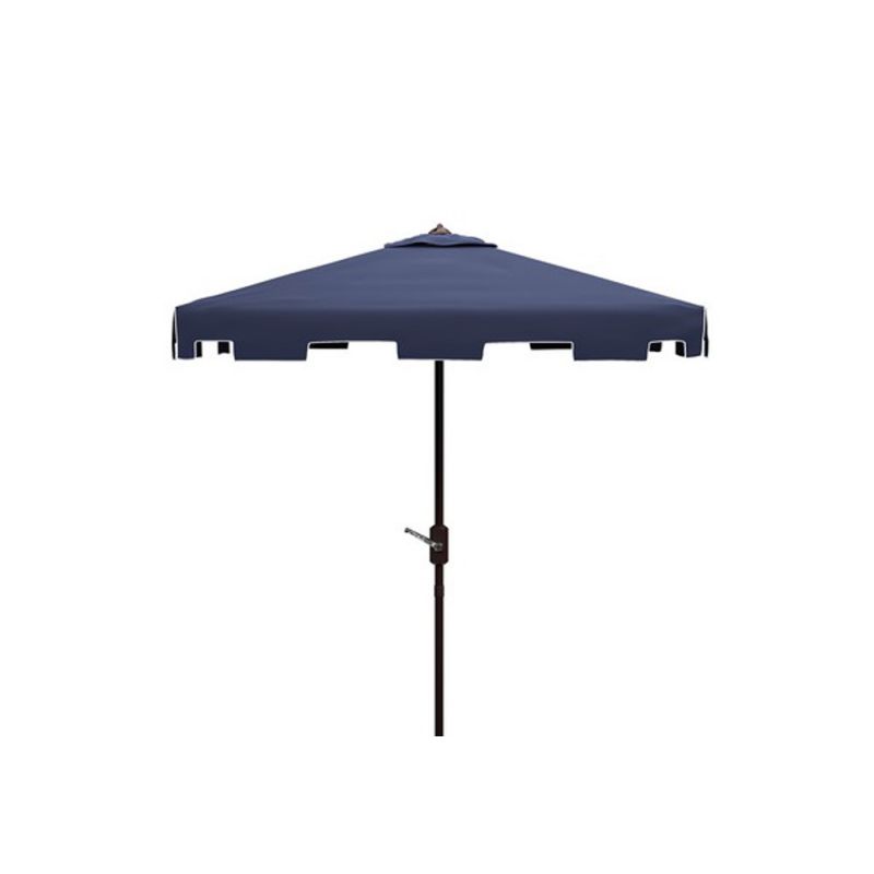 Safavieh - Zimmerman 7.5' Square Umbrella - Navy - White - PAT8400A