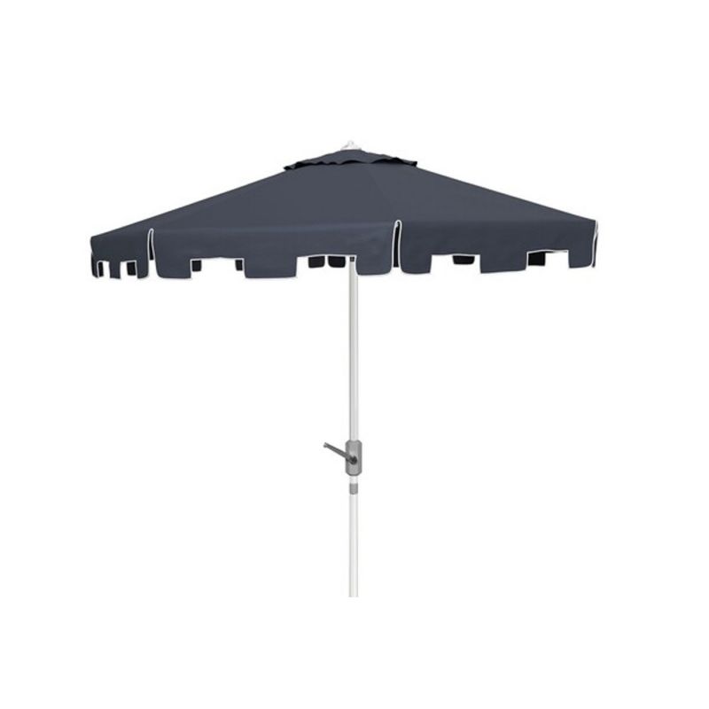 Safavieh - Zimmerman 9 Ft Market Umbrella - Navy - White - PAT8000L