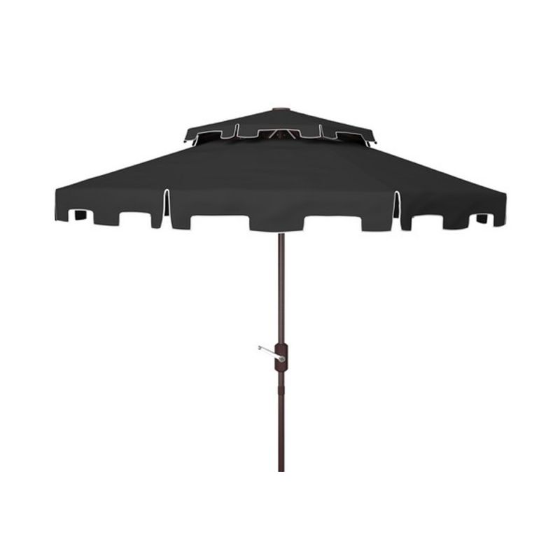 Safavieh - Zimmerman 9Ft Double Top Umbrella - Black - White - PAT8200H