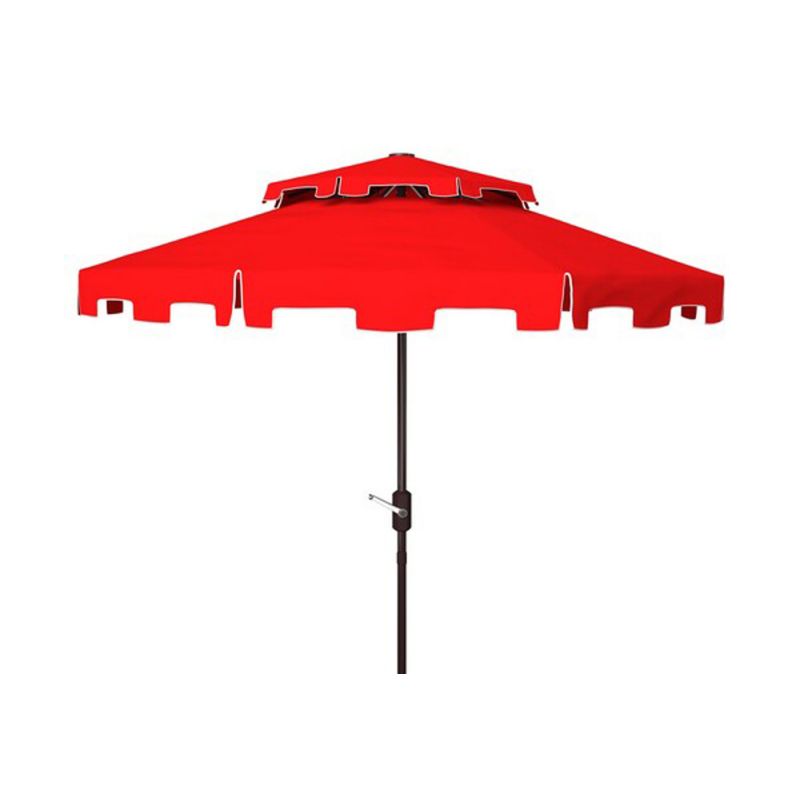Safavieh - Zimmerman 9Ft Double Top Umbrella - Red - White - PAT8200J