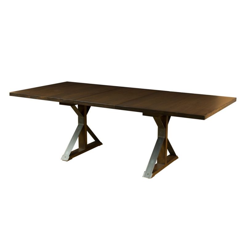 Saloom Furniture - Ambrose Extension Dining Table 42 x 77.5 x 29 in Java - MAWS-4260-1-AMB-Java-G
