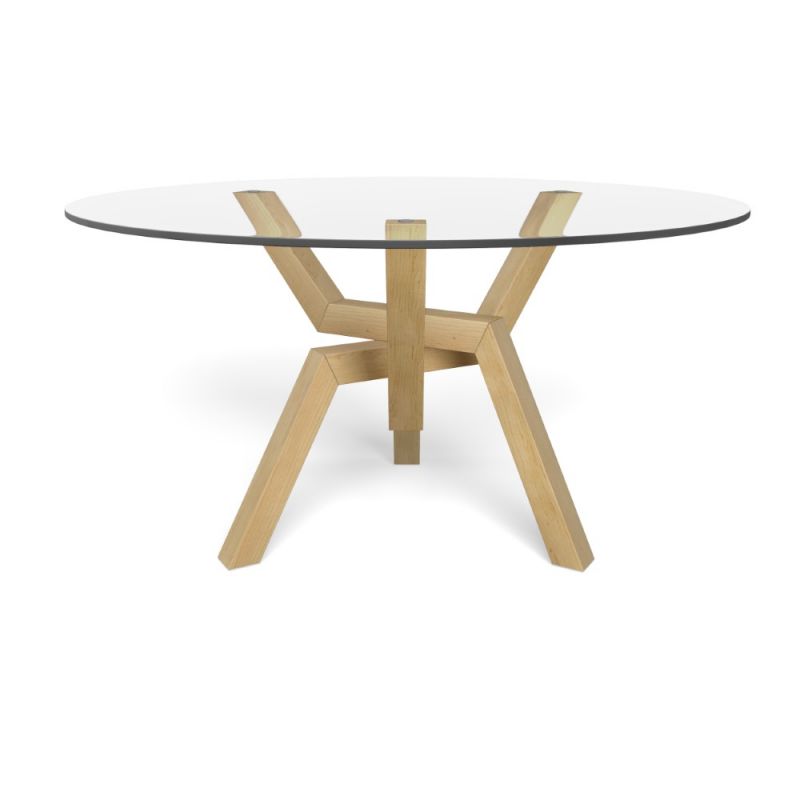 Saloom Furniture - Cleo Glass Dining Table 54 x 54 x 29 in Natural - GCFO-5454-CLEO-Natural-G