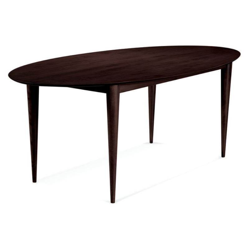 Saloom Furniture - Cona Ellipse Dining Table 36 x 70 x 29 in Java - SCWE-3670-CON-Java-G