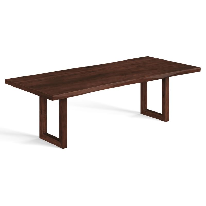Saloom Furniture - Emerson Wave Edge Dining Table 42 x 72 x 29 in Java - MWWS-4272-EME-Java-G