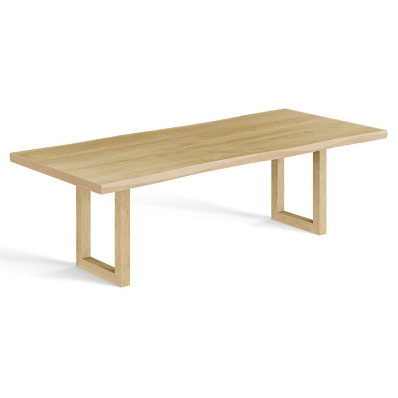 Saloom Furniture - Emerson Wave Edge Dining Table 42 x 96 x 29 in Natural - MWWS-4296-EME-Natural-G