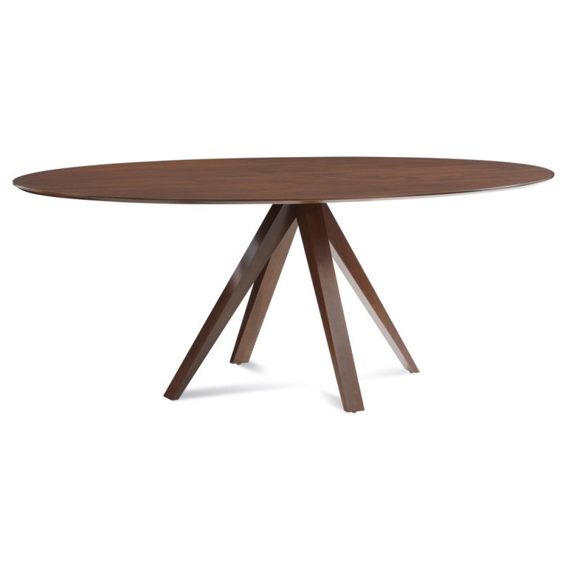 Saloom Furniture - Nova Ellipse Dining Table 36 x 70 x 29 in Walnut - SKWE-3670-NOV-Walnut-G