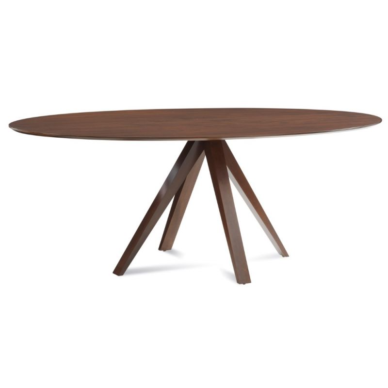 Saloom Furniture - Nova Ellipse Dining Table 42 x 80 x 29 in Walnut - SKWE-4280-NOV-Walnut-G