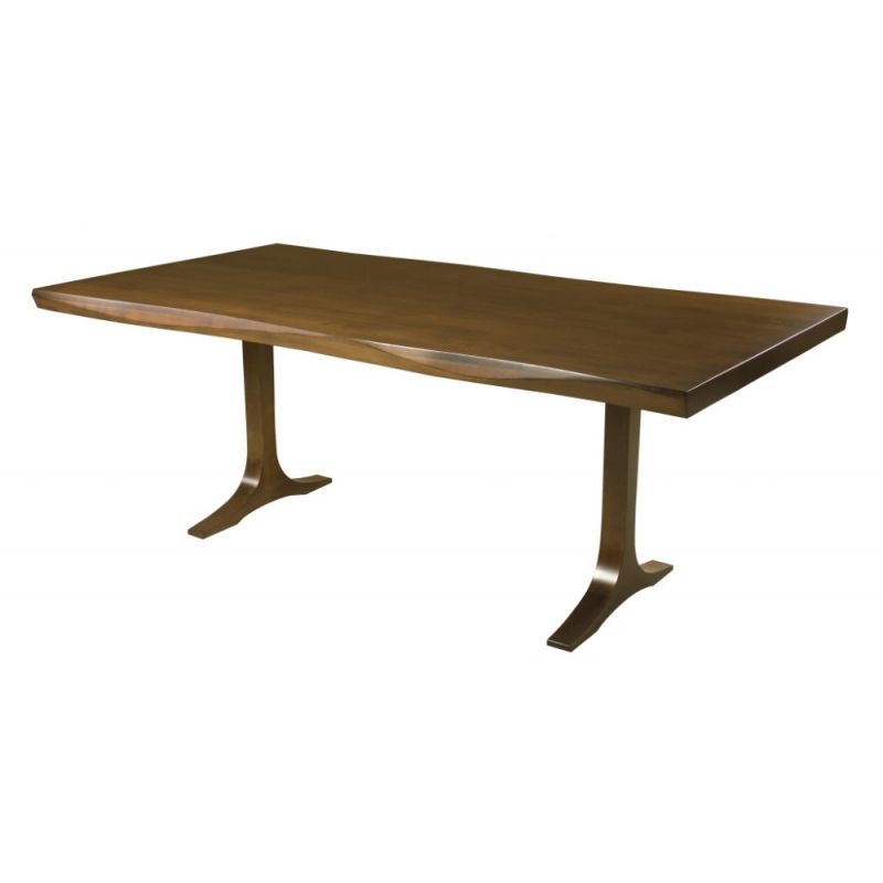Saloom Furniture - Paxton Wave Edge Dining Table 36 x 72 x 29 in Walnut - MWWS-3672-PAX-Walnut-G