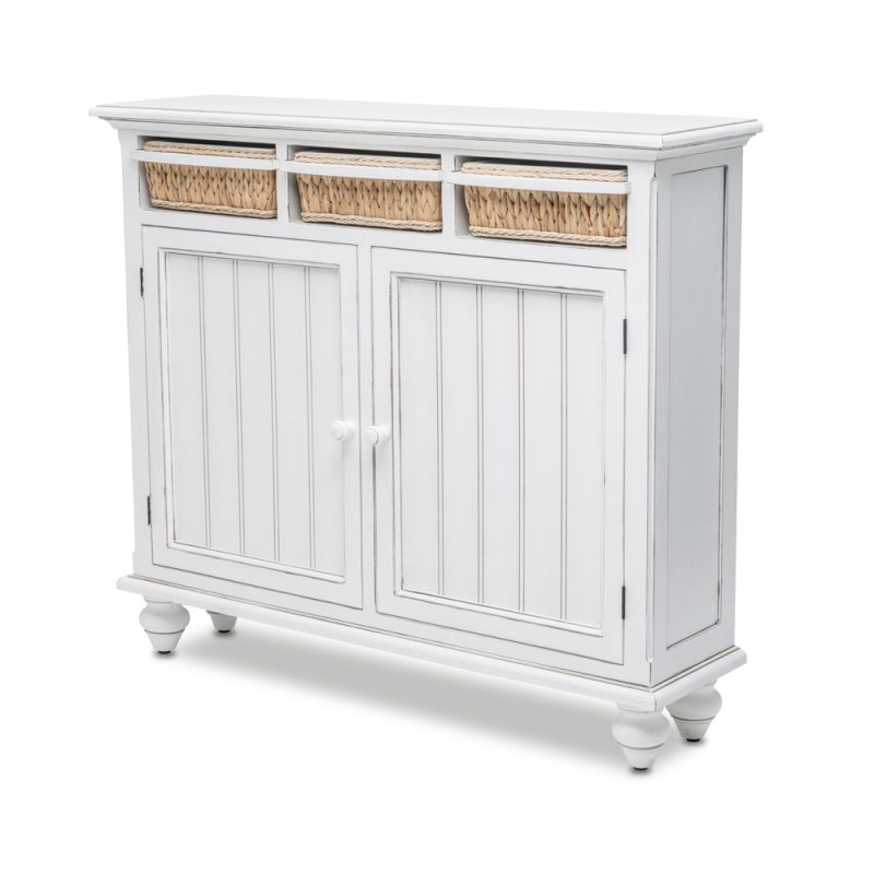 Sea Winds - Monaco Entry Cabinet with Baskets - B81822-BLANC