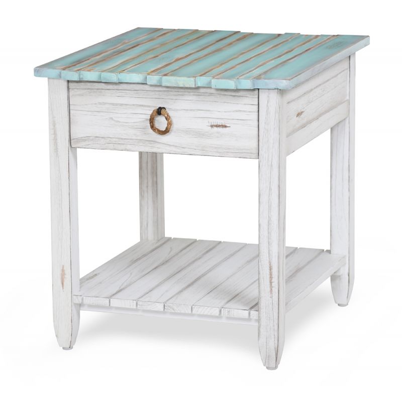 Sea Winds - Picket Fence End Table - B78202-DBLEU/WH