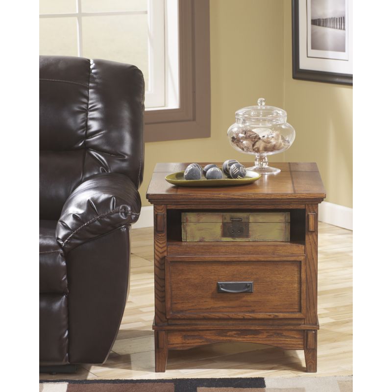 Signature Design by Ashley - Cross Island Rectangular End Table - T719 ...