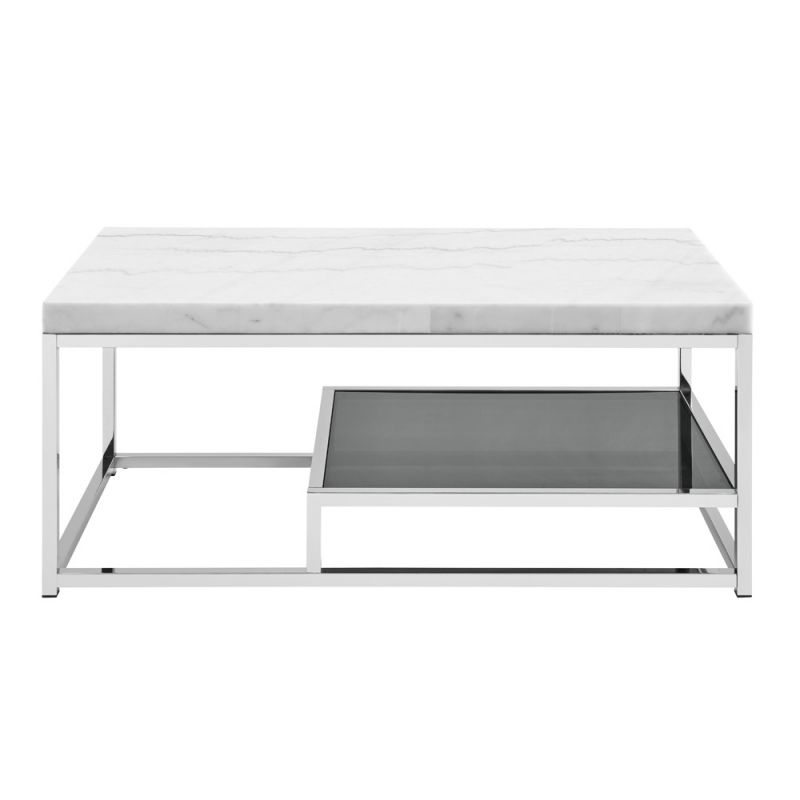 Steve Silver - Aston White Marble Top Coffee Table - AS200WC