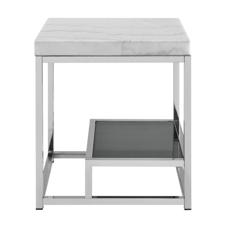 Steve Silver - Aston White Marble Top End Table - AS200WE