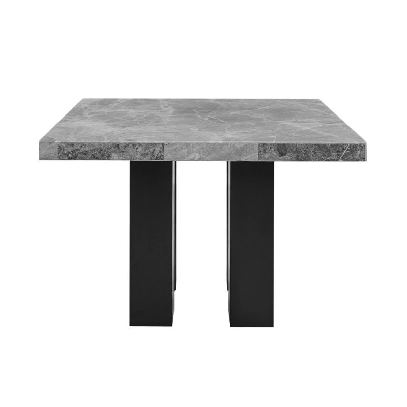 Steve Silver - Camila 54 inch Square Gray Marble Top Counter Table - CM540PTGPB