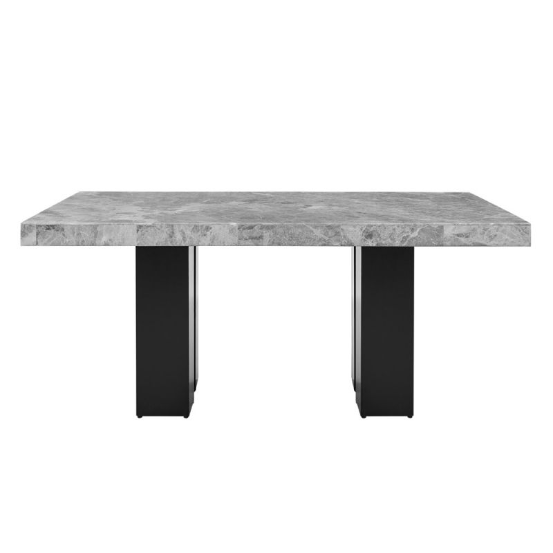 Steve Silver - Camila 70-inch White Marble Top Counter Table - CM420WT540PB