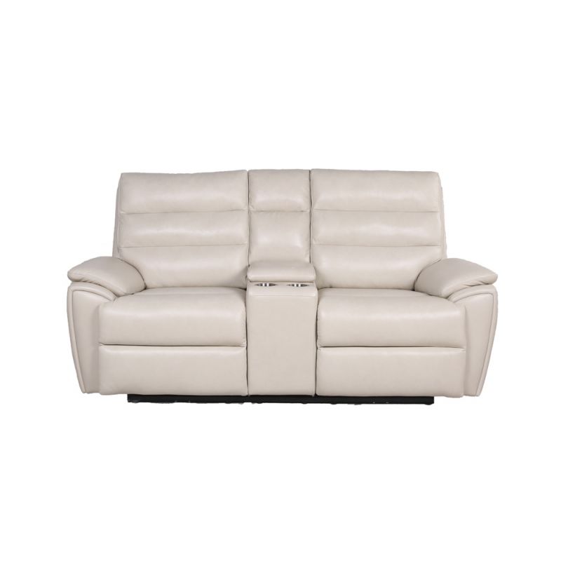 Steve Silver - Duval Dual-Power Reclining Console Loveseat - Ivory - DU850L