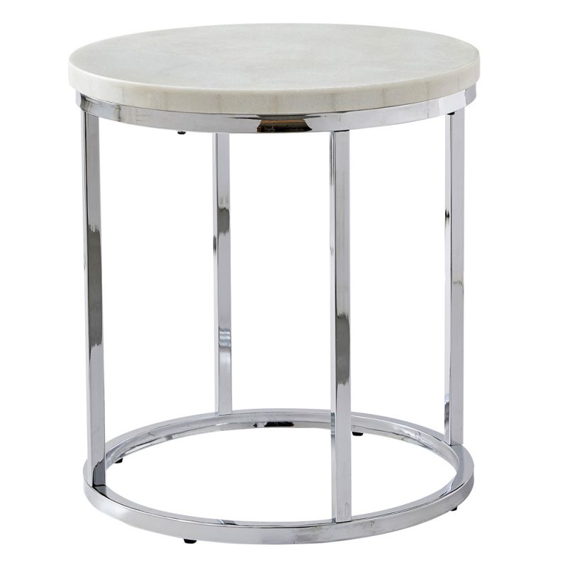 Steve Silver - Echo White Marble Top Round End Table - EC100WE