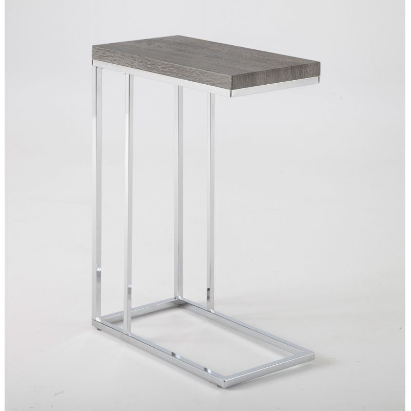 Steve Silver - Lucia Chairside End Table Gray/Brown - LU350CE