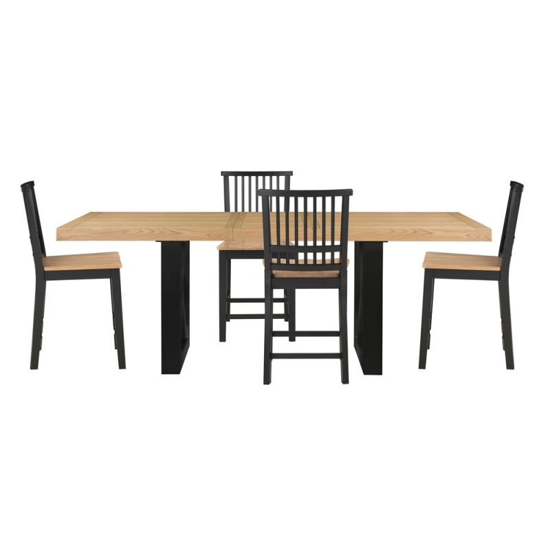Steve Silver - Magnolia 5-Piece Counter Table Dining Set - Black Base - MM500KB-C5PC