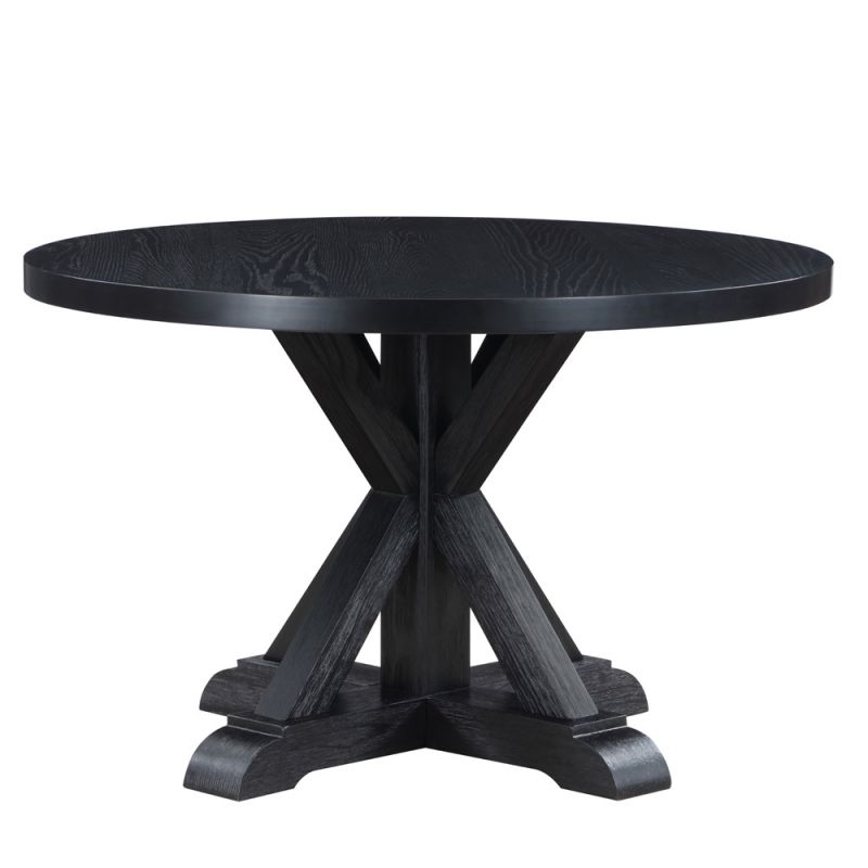 Steve Silver - Molly 48-inch Round Dining Table - Black - MY4848TK