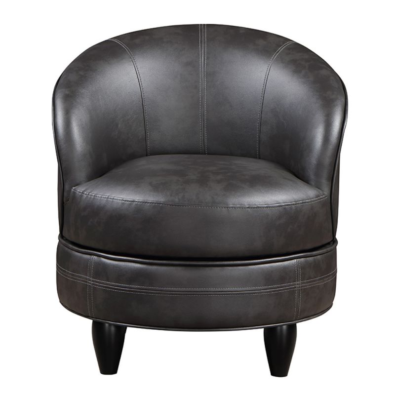 Steve Silver - Sophia Swivel Accent Chair - Gray Leatherette - SOH850GL