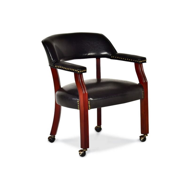 Steve Silver - Tournament Captains Chair with Casters in Black - TU500AB