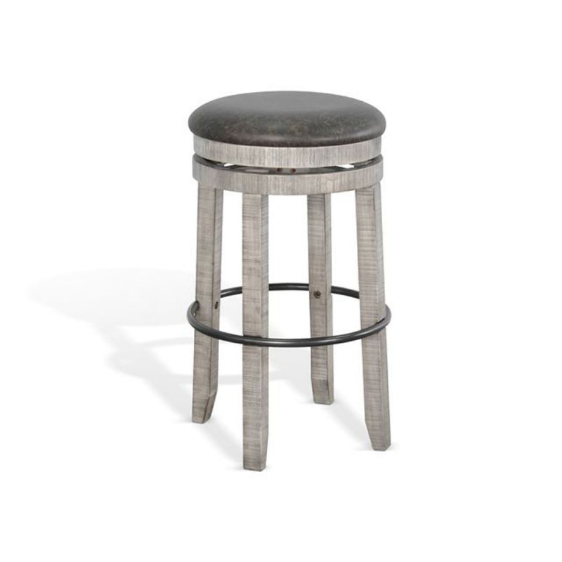 Sunny Designs - Alpine Grey -  Bar Swivel Stool, Cushion Seat - 1624AG-30