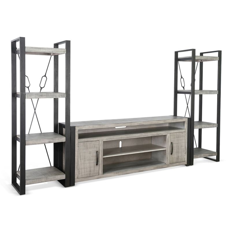 Sunny Designs - Alpine Grey -  Entertainment Wall ( Console+2 Piers ) - 3652AG