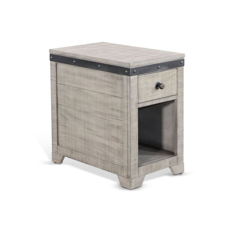 Sunny Designs - Alpine Grey -  Traditional Mahogany Wood Chair Side Table in Alpine Gray - 3169AG-CS