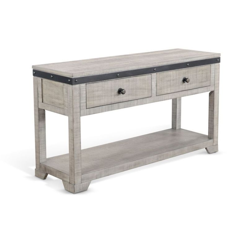 Sunny Designs - Alpine Grey -  Traditional Mahogany Wood Sofa Table in Alpine Gray - 3169AG-S