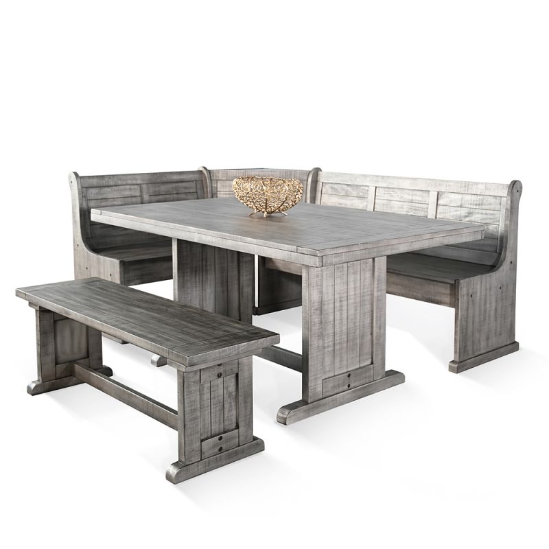 Sunny Designs - Alpine Grey -  Wood Breakfast Nook Dining Set - 0113AG