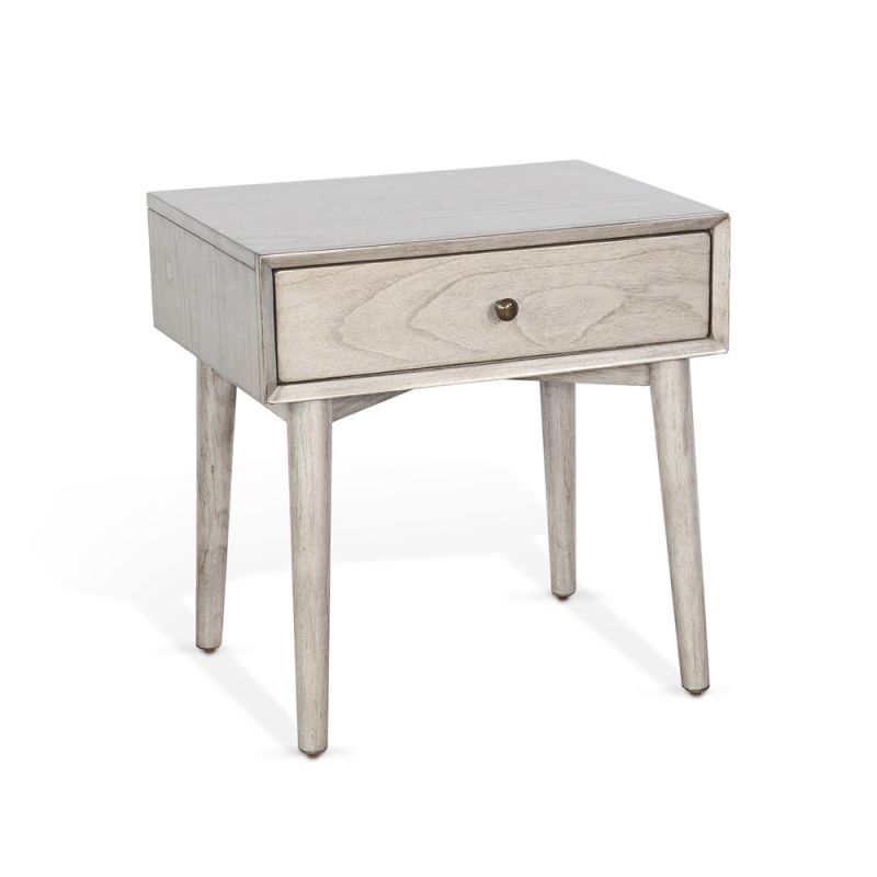 Sunny Designs -  American Modern 1-Drawer Mindi Wood Night Stand in Modern Gray - 2336MG-N