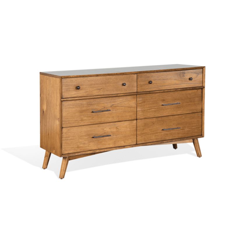 Sunny Designs - American Modern 6 Drawer Dresser in Orange-Brown - 2336CN-D6