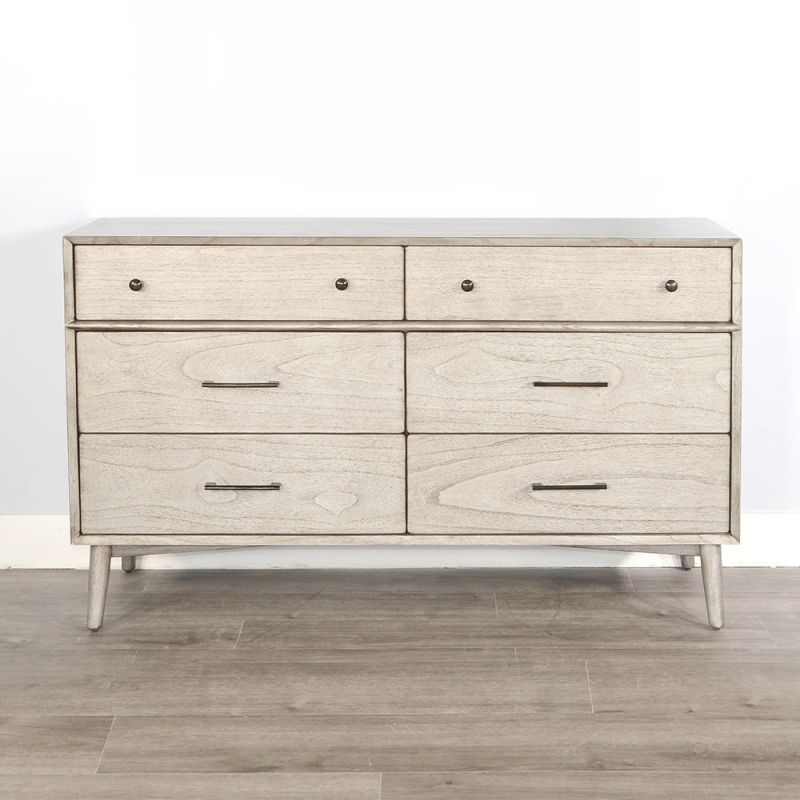 Sunny Designs -  American Modern 6-Drawer Mindi Wood Dresser in Modern Gray - 2336MG-D6