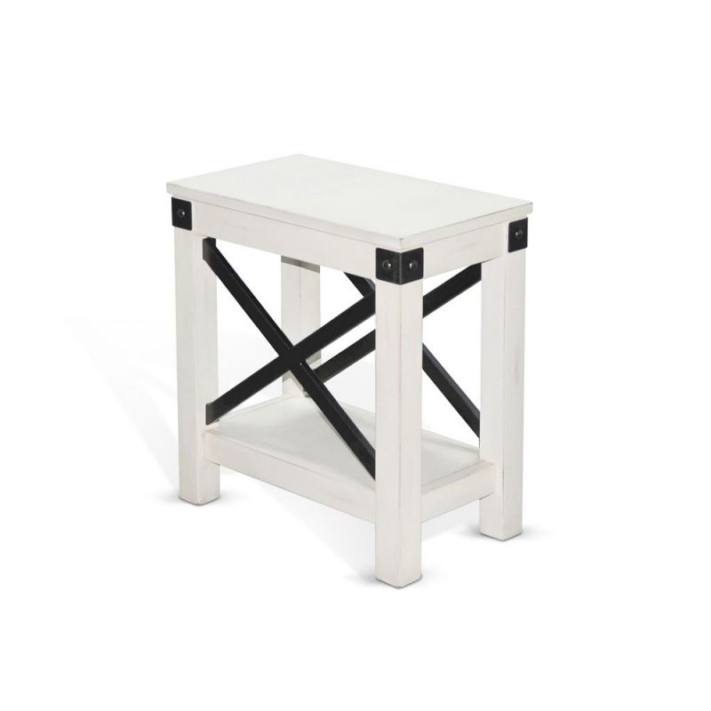 Sunny Designs -  Bayside White Wood Chair Side Table - 3185MW-CS