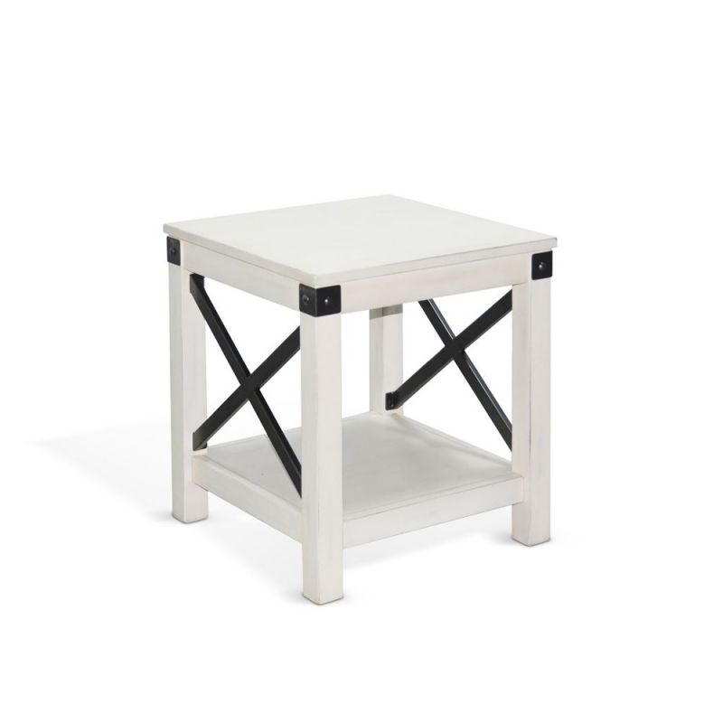 Sunny Designs -  Bayside White Wood End Table - 3185MW-E