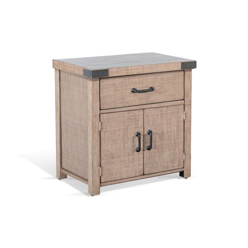 Sunny Designs -  Desert Rock Modern Mahogany Wood Nightstand in Light Brown - 2357DR-N1