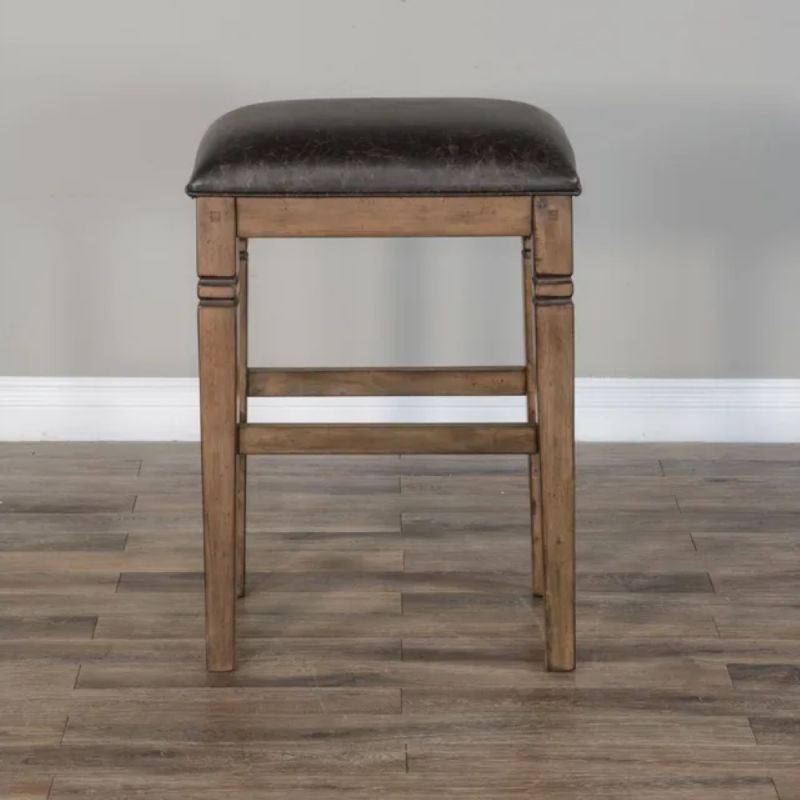 Sunny Designs - Doe Valley Backless Stool With Cushion Seat - Taupe - 1430BU-30