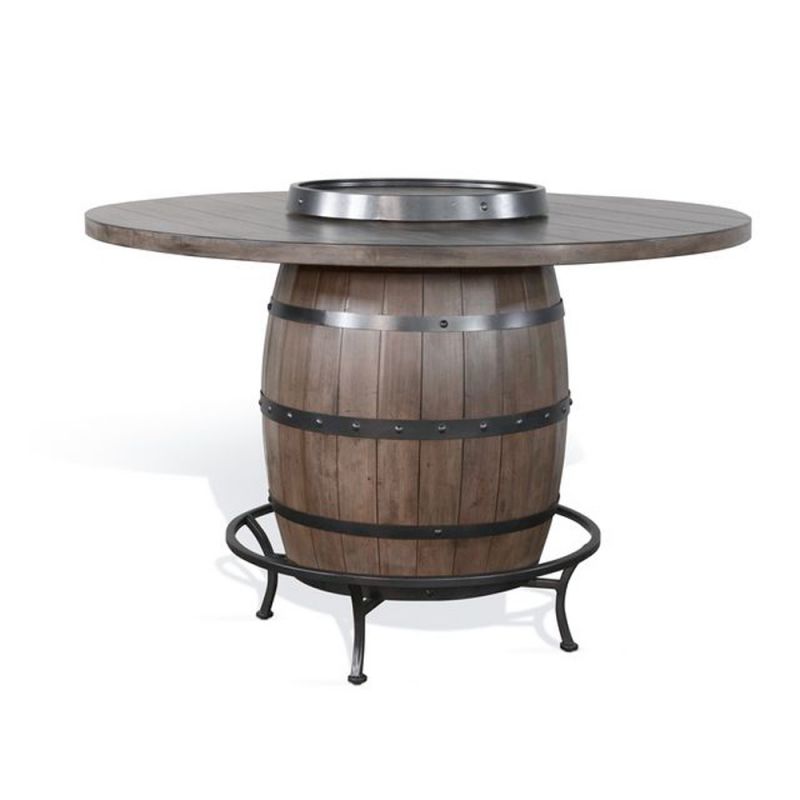 Sunny Designs - Doe Valley -  Round Pub Table with Wine Barrel Base - 1038BU