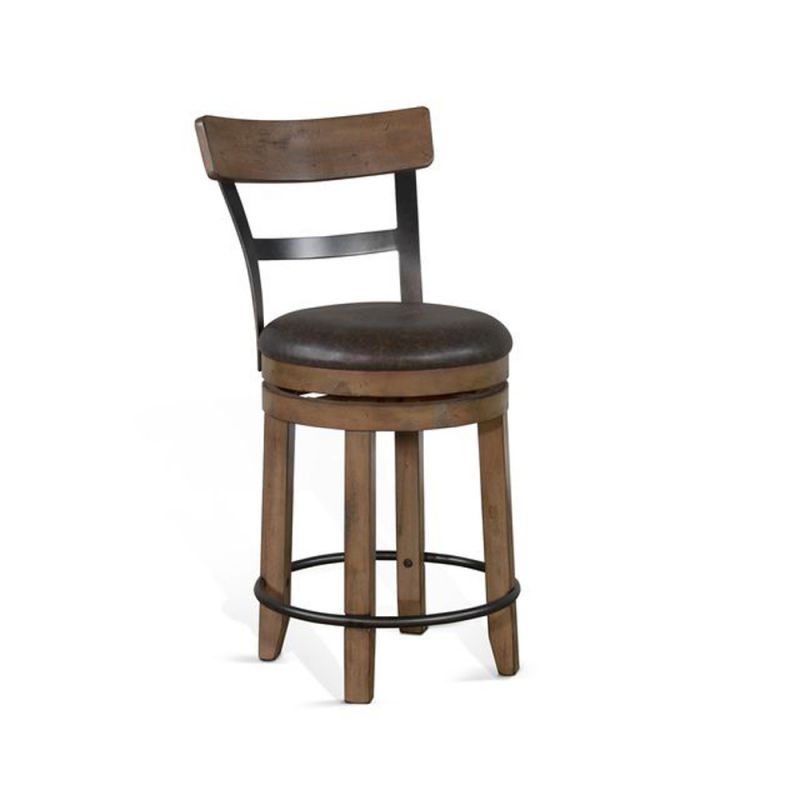 Sunny Designs - Doe Valley -  Swivel Barstool with Cushion - 1624BU-B24