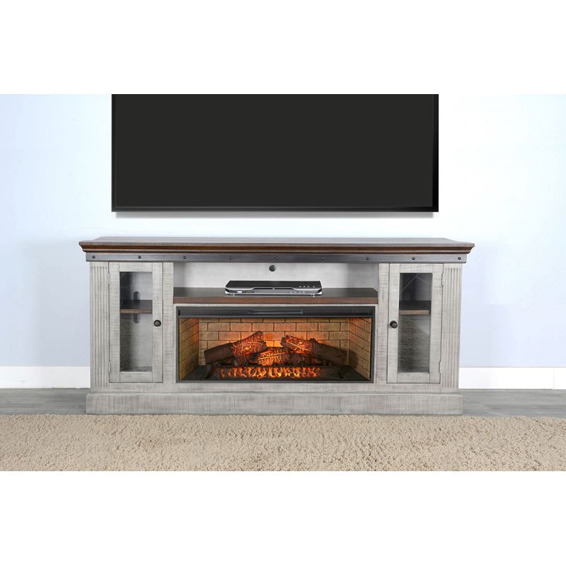 Sunny Designs - Homestead Hills -  Media Console with Fireplace - 3649TA-CF