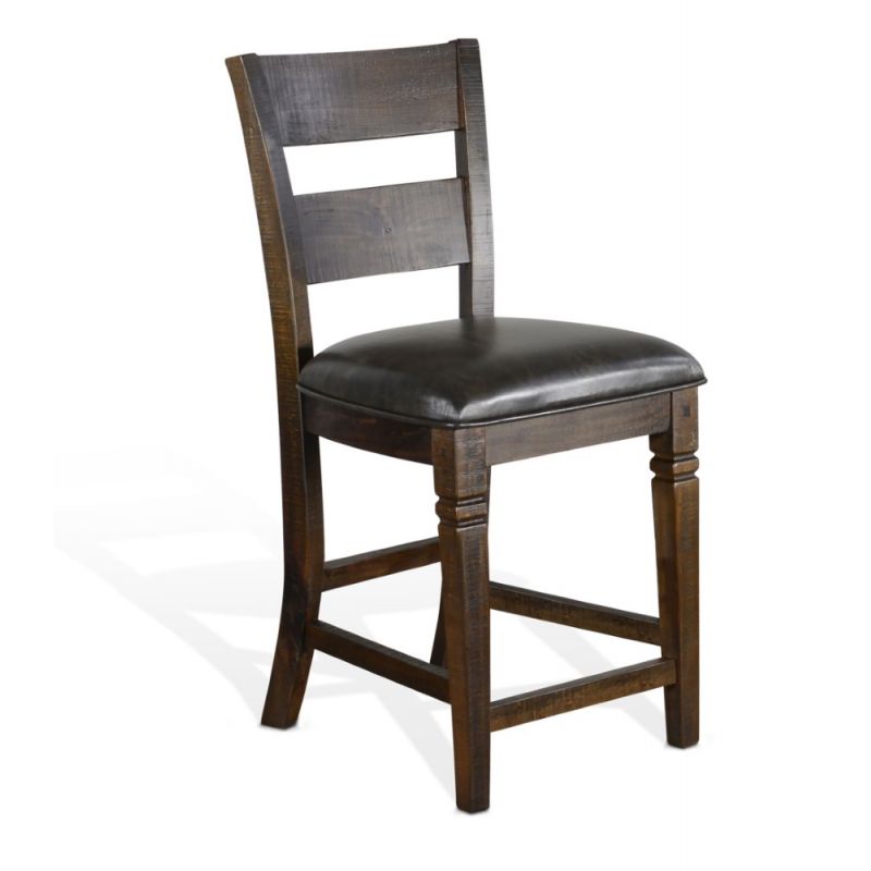 Sunny Designs - Homestead Ladderback Barstool in Dark Brown - 1429TL2-24