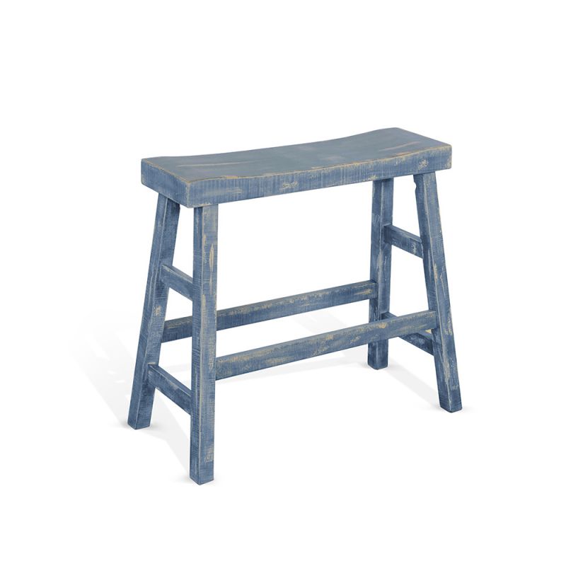 Sunny Designs - Marina -  Ocean Blue 30'H Bench, Wood Seat - 1671OB-30