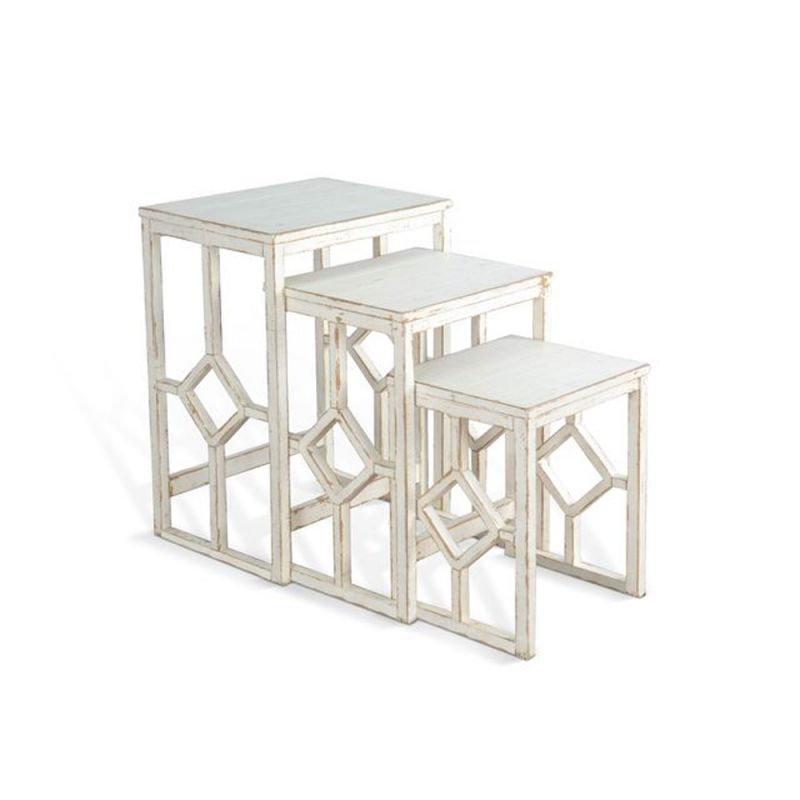 Sunny Designs - Marina -  White Sand Nesting Table - 2087WS